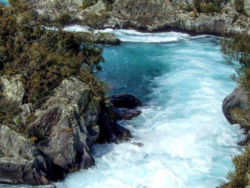 The Aratiatia dam on the Waikato River