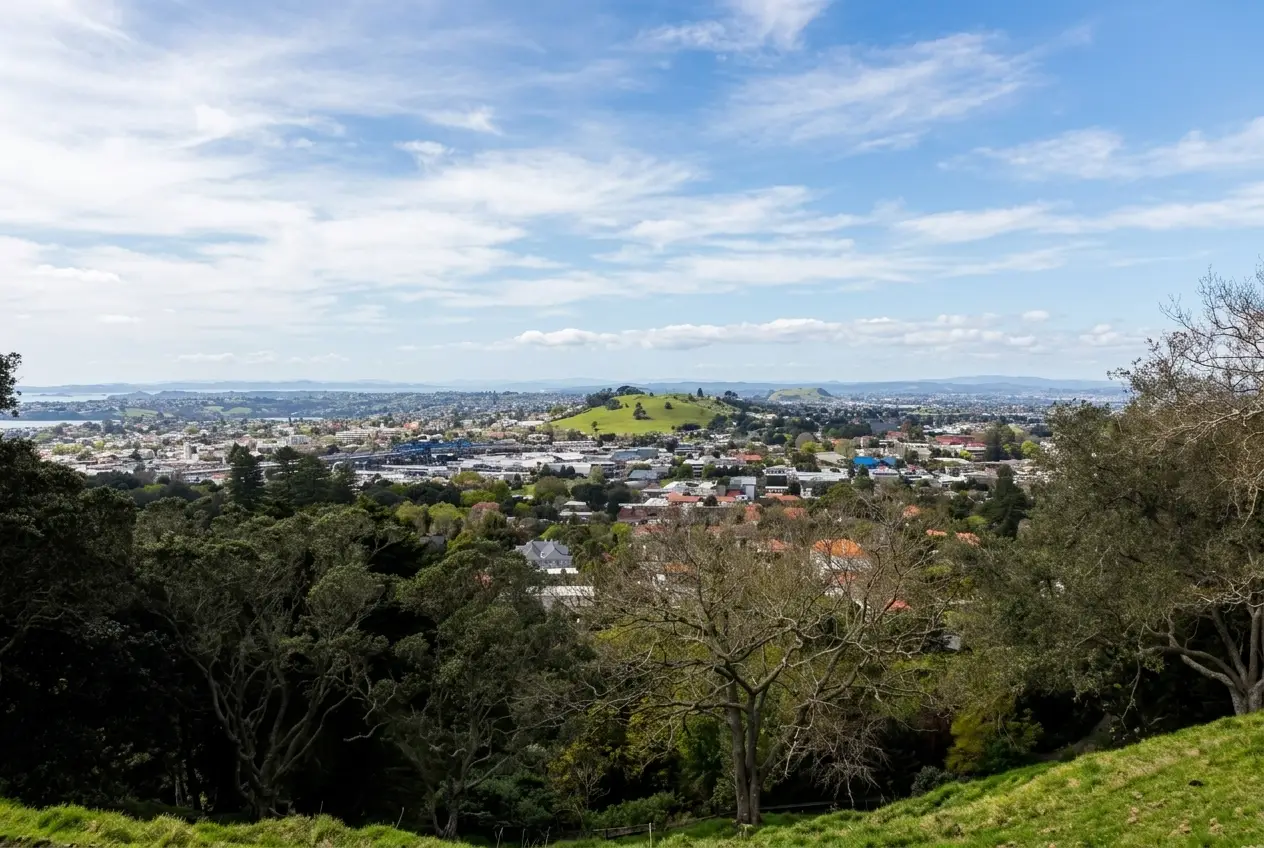 Views out to Mt St John walking from Newmarket
