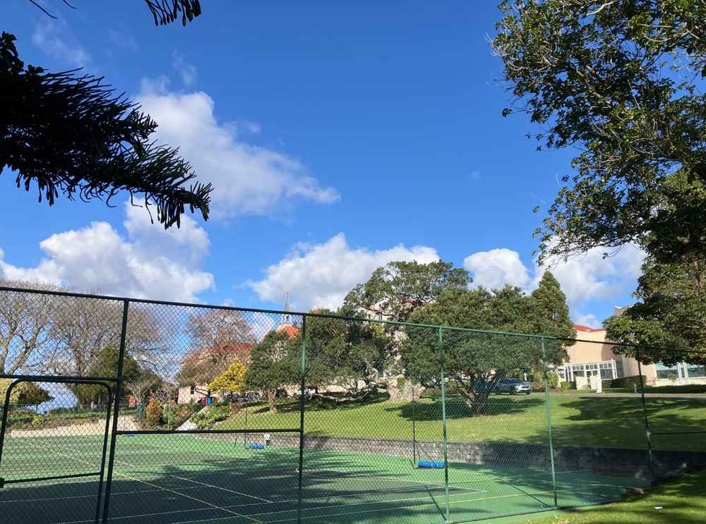 St Kentigern school sports grounds beside the shore path