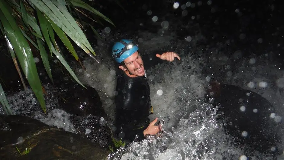 Karioi Glowworm Canyoning Night Adventure